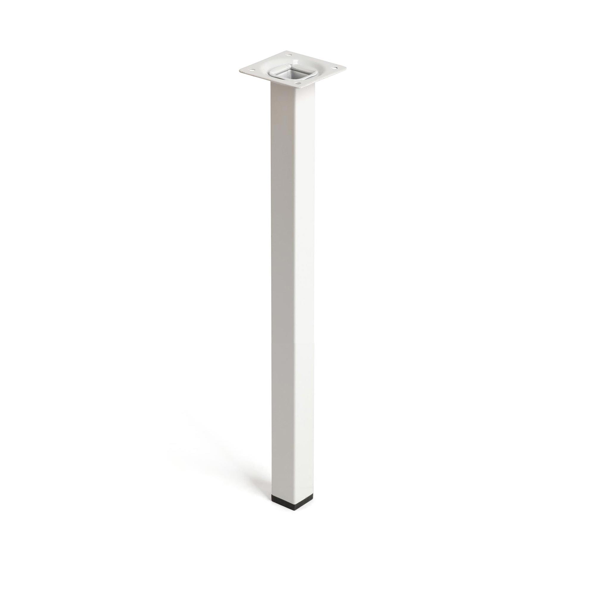 Pata para mueble rei 400g | 25x25x400 mm | blanco | acero