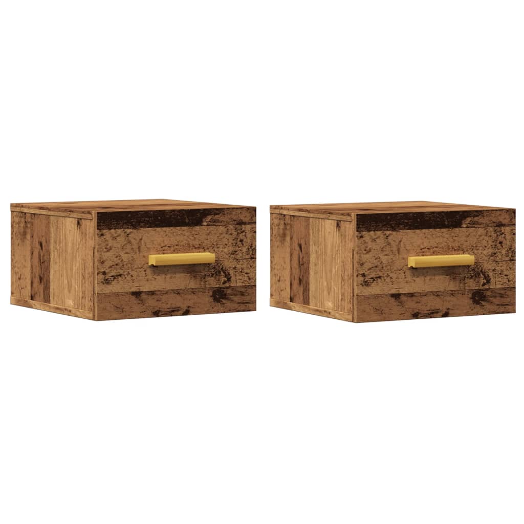 Casa lúmina - set de 2 mesita de noche madera madeira 35 x 35 x 20 cm