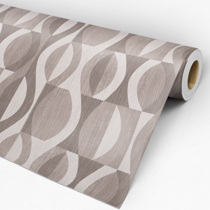 Papel pintado geométrico vintage retro 60cm por 300cm