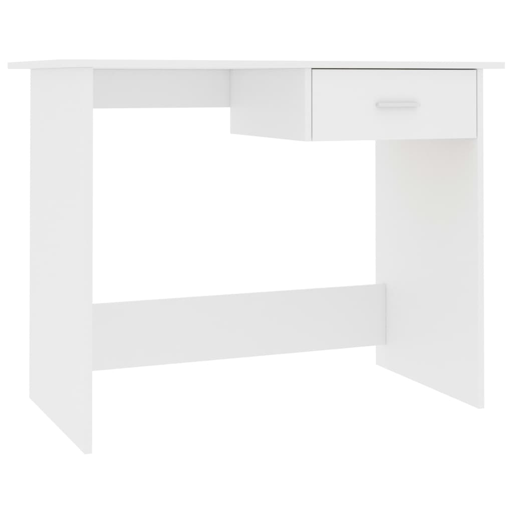 vidaXL escritorio de madera contrachapada blanco 100x50x76 cm