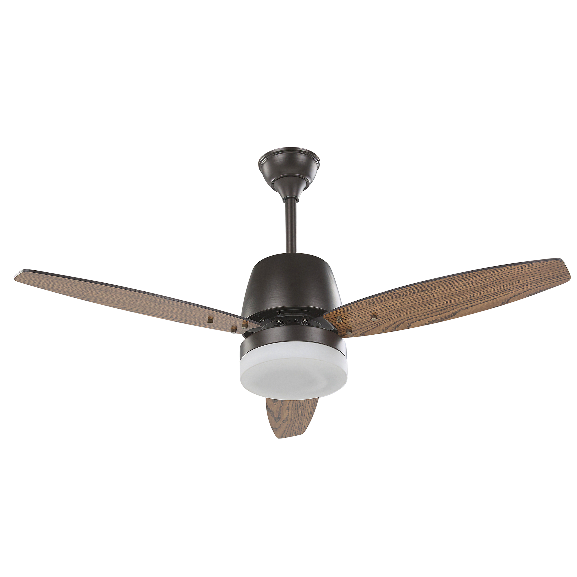 Ventilador de techo con luz mlava con mando LED marrón