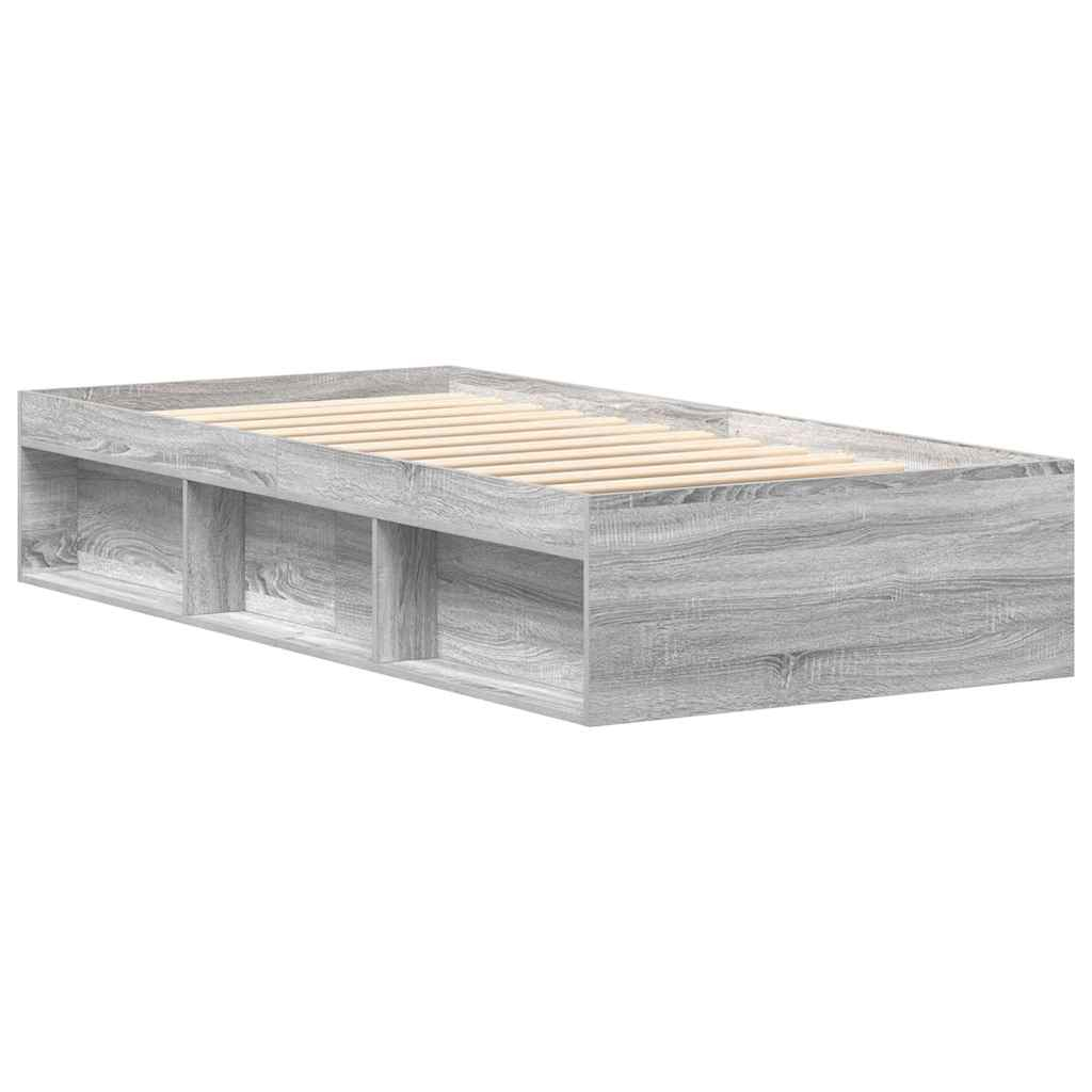 vidaXL estructura de cama gris sonoma 75x190 cm