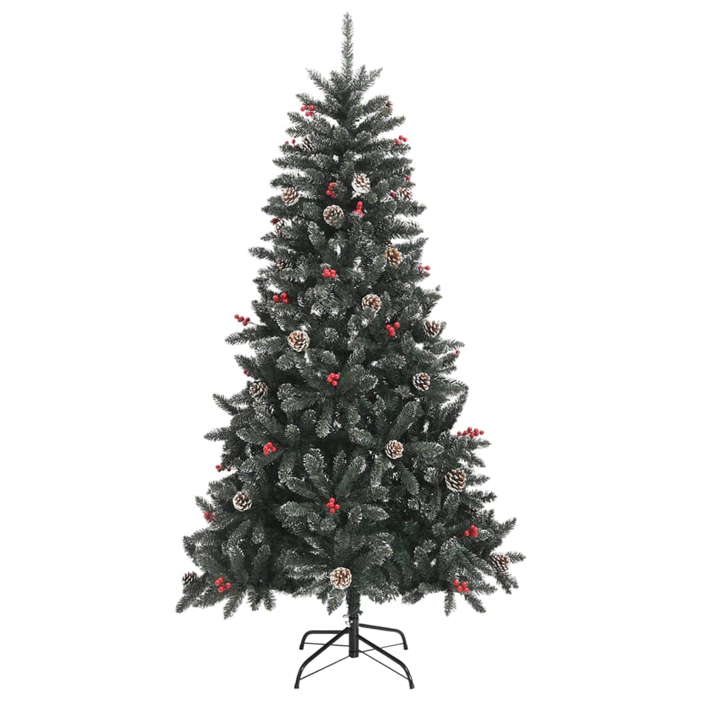 Árbol de navidad artificial con soporte PVC verde 180 cm es1684