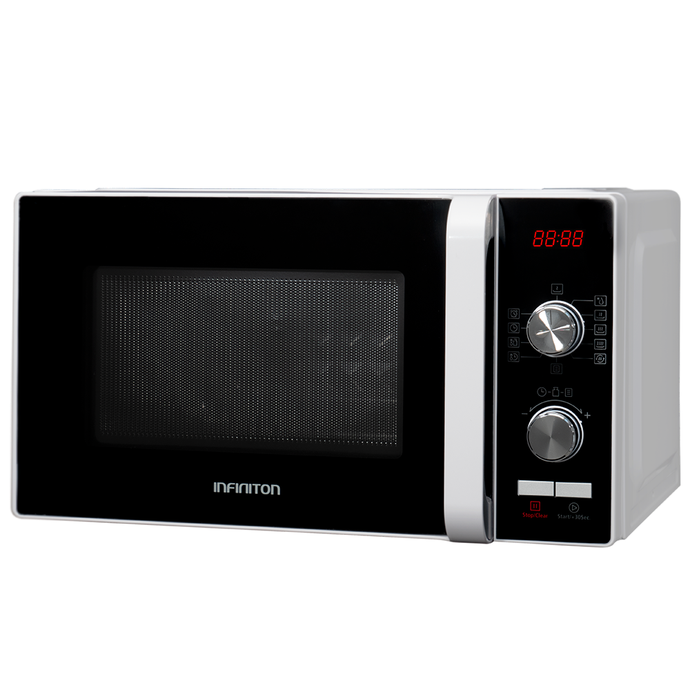 Microondas infiniton mw-f201 - blanco, 20l, 700w,pantalla LED, sin plato g