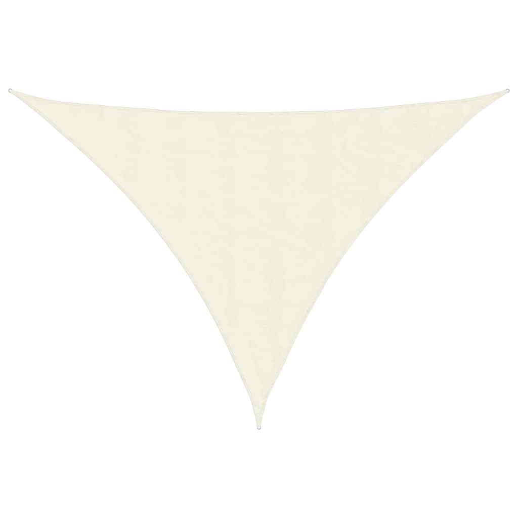 vidaXL toldo de vela triangular tela oxford color crema 5x5x6 m