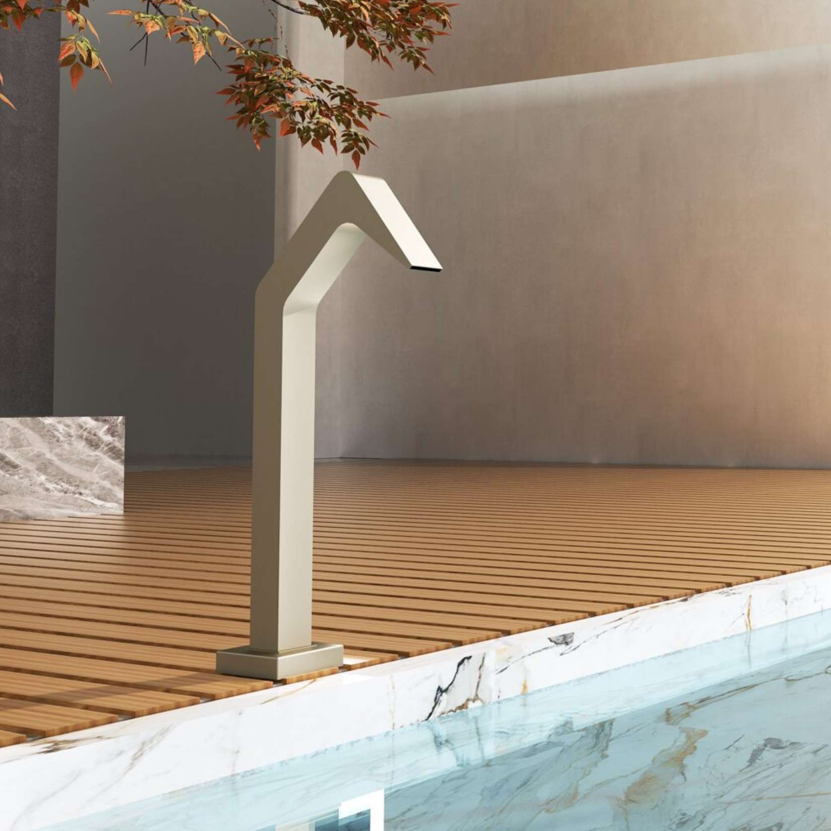 Rociador de cascada niagara en acero inox moka | poolimex | 60x55mm