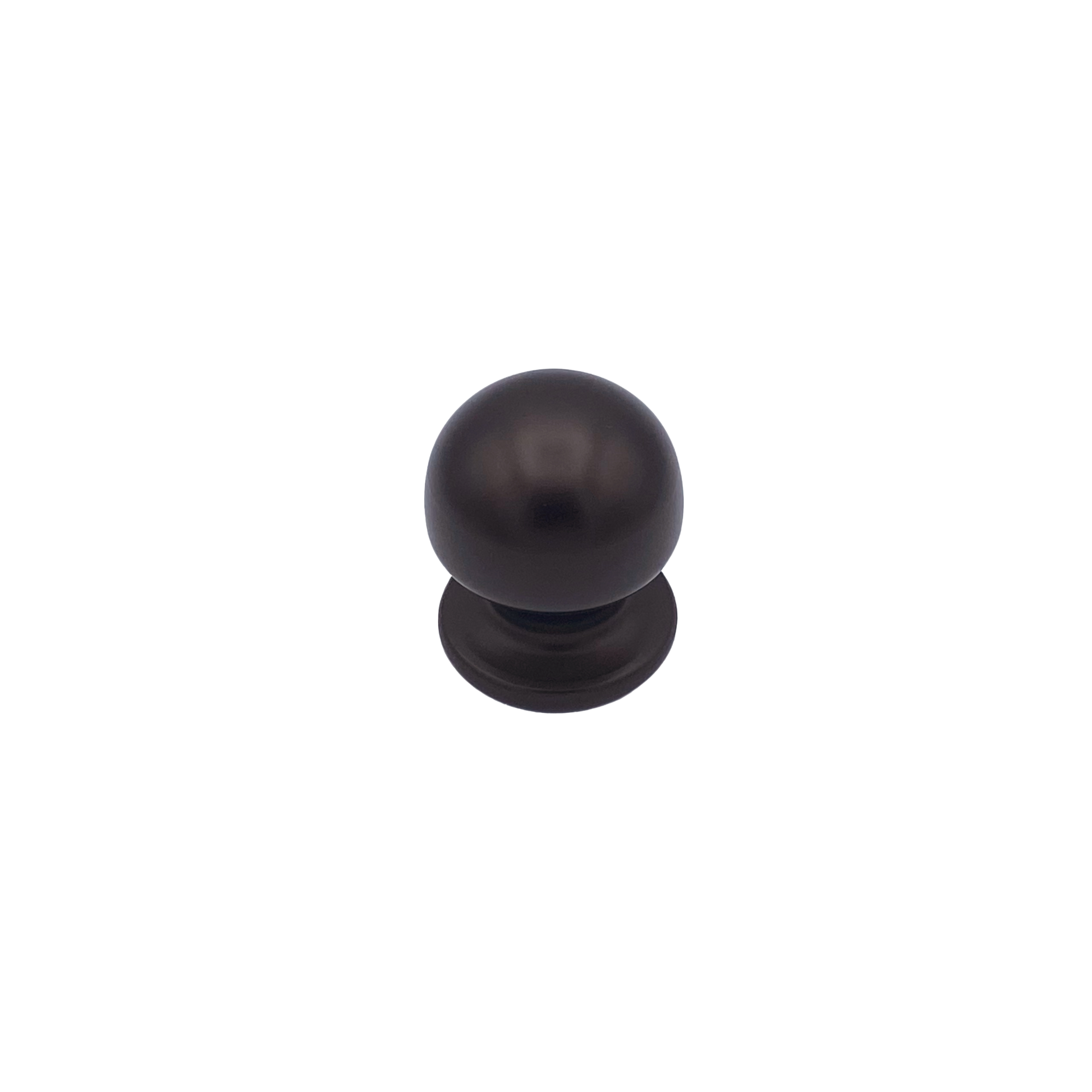 Pomo fijo para puerta, d:50 mm, en aluminio, marrón oscuro, fijación rápida