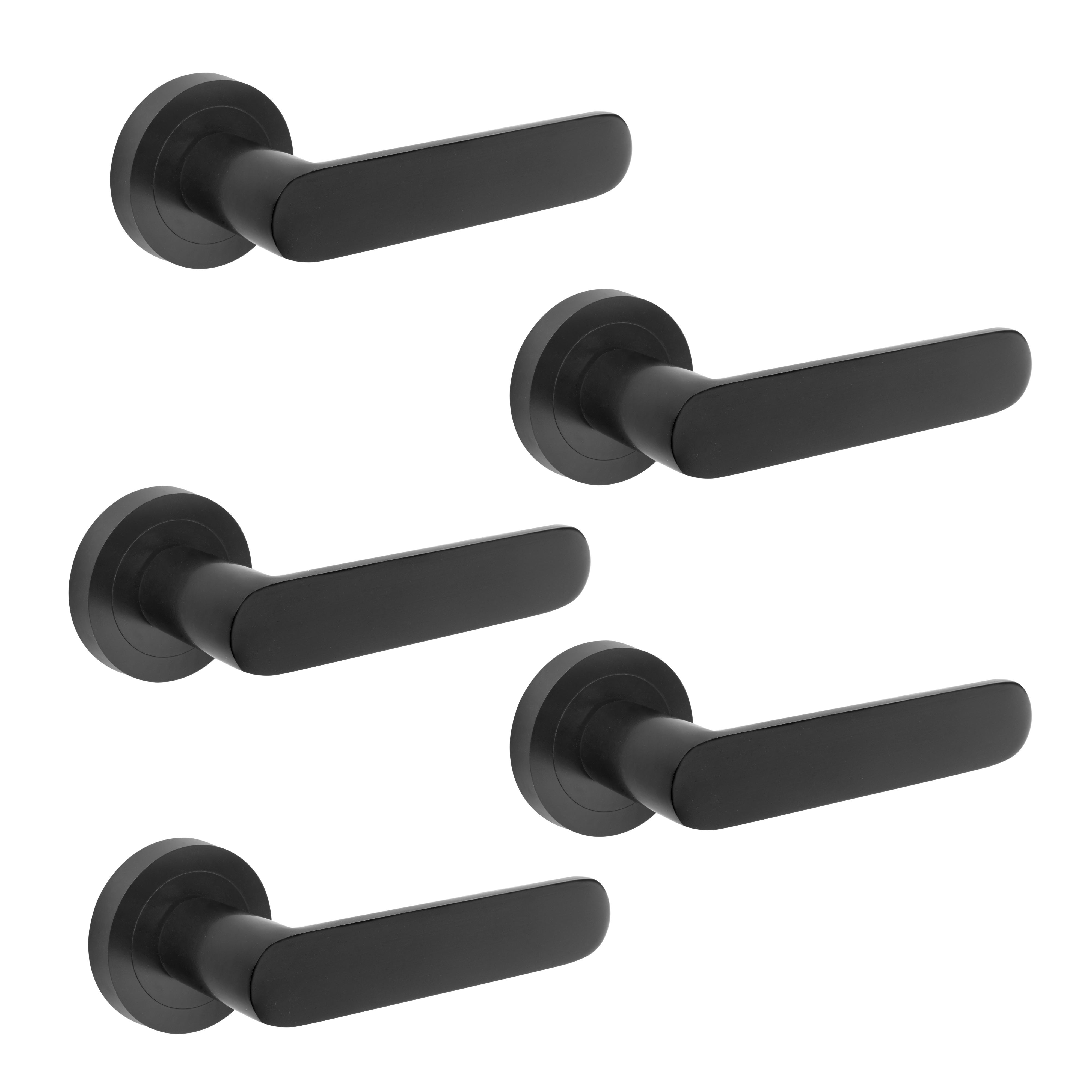 Manivelas de aluminio bunbury con roseta d.50 mm para puertas de