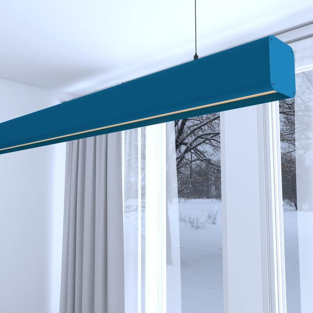 Lámpara lineal techo colgante azul 1,5 m - luz cálida 2700k