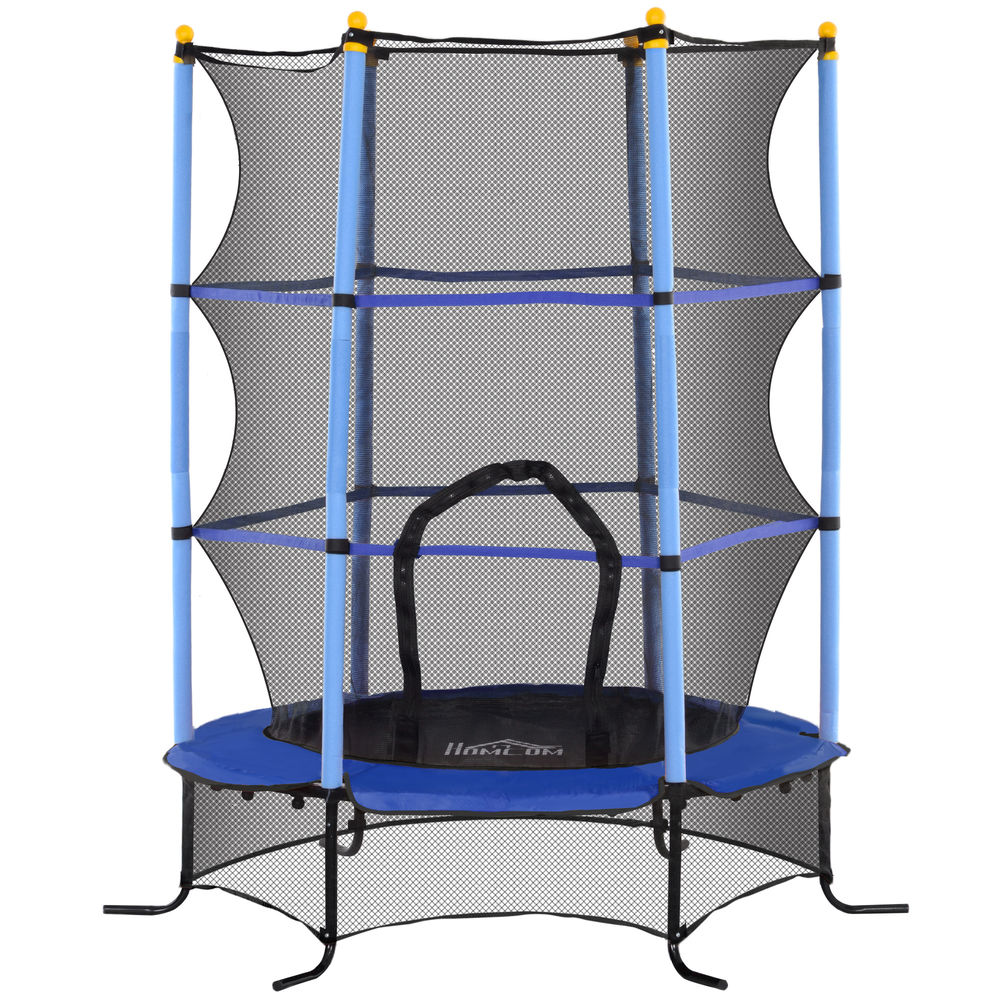 Cama elástica infantil 163x163x190 cm acero, pp bicolor Homcom