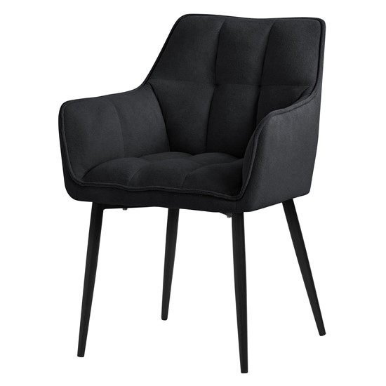 Sillas de comedor asiento negro sillón ergonómico con tapizado grueso