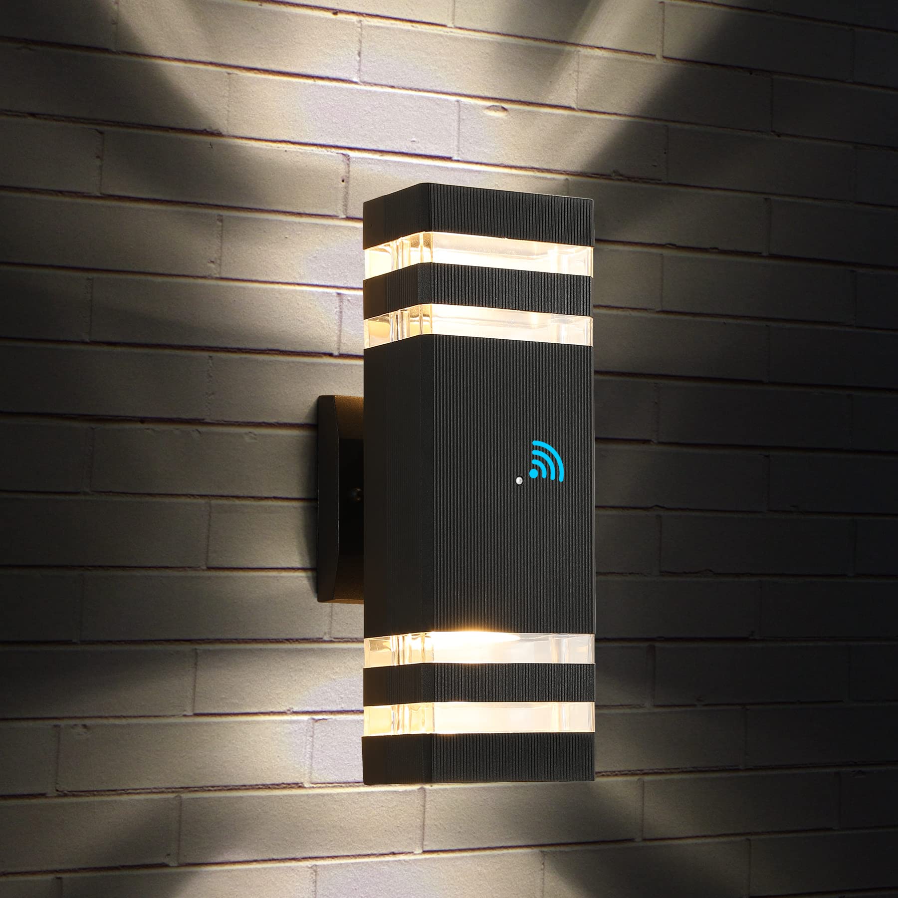 Aplique de pared exterior aluminio con sensor impermeable 3000 k