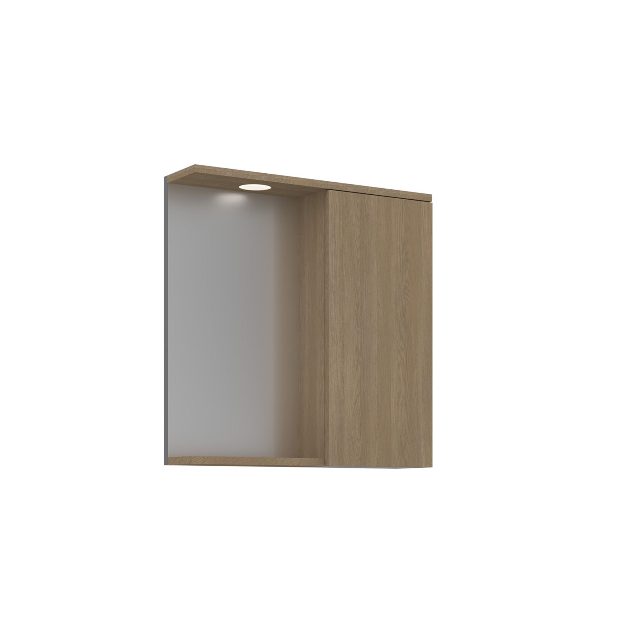 Mueble de baño con espejo <<purus 65>> - 63 x 18 x 68 cm - roble sonomo