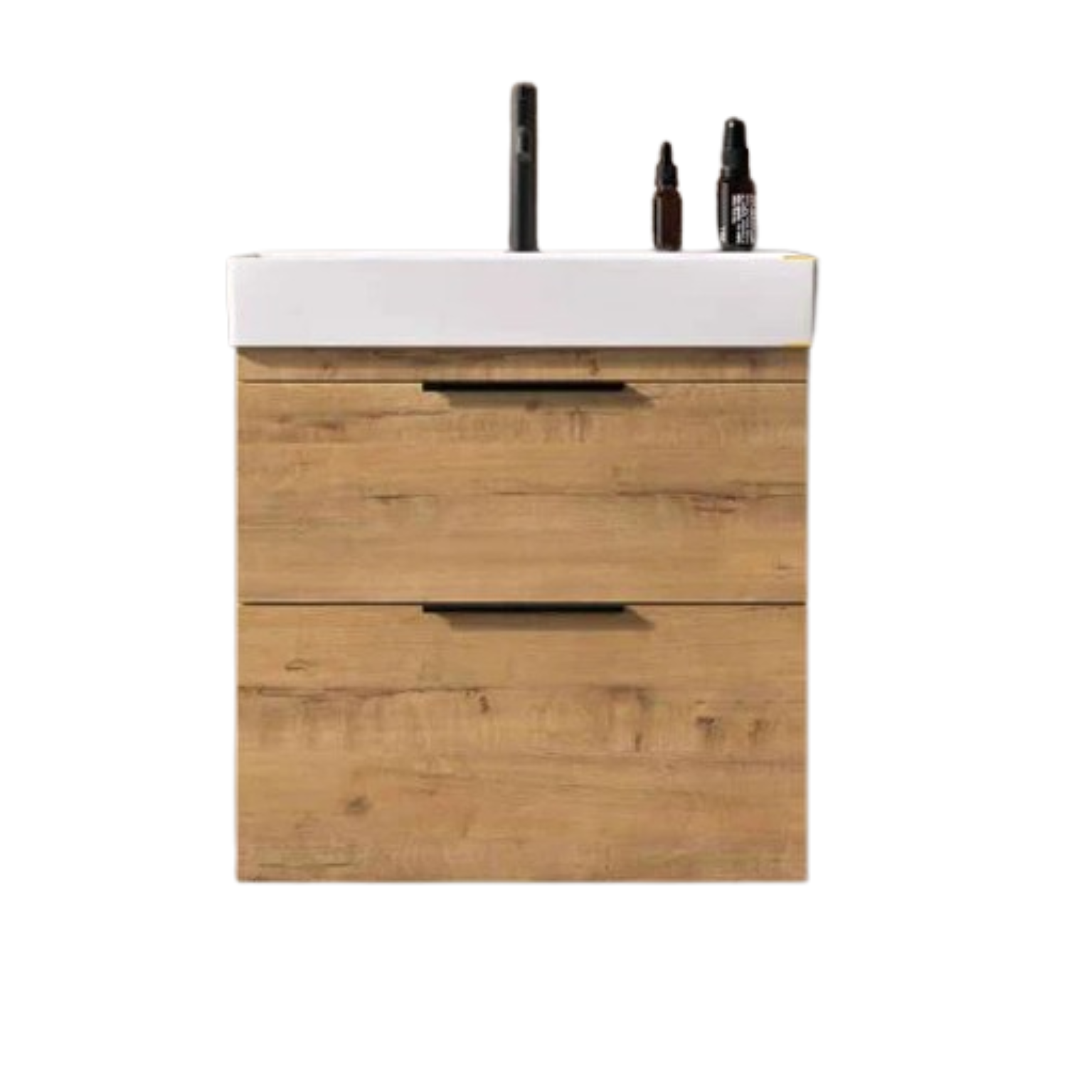 Mueble baño 2 cajones + lavabo bajo encimera mod elena - 85x45 2 cajones