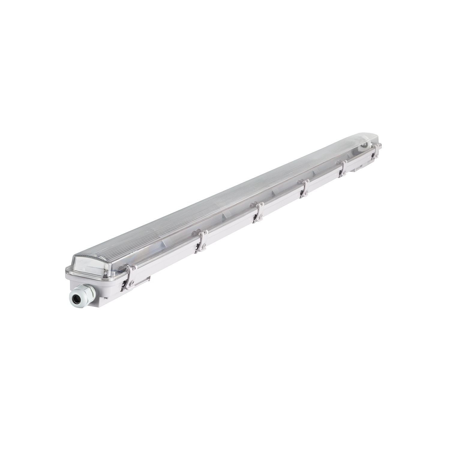 Pantalla estanca slim 60cmx7.5cm vacia para un tubo conexión un lateral