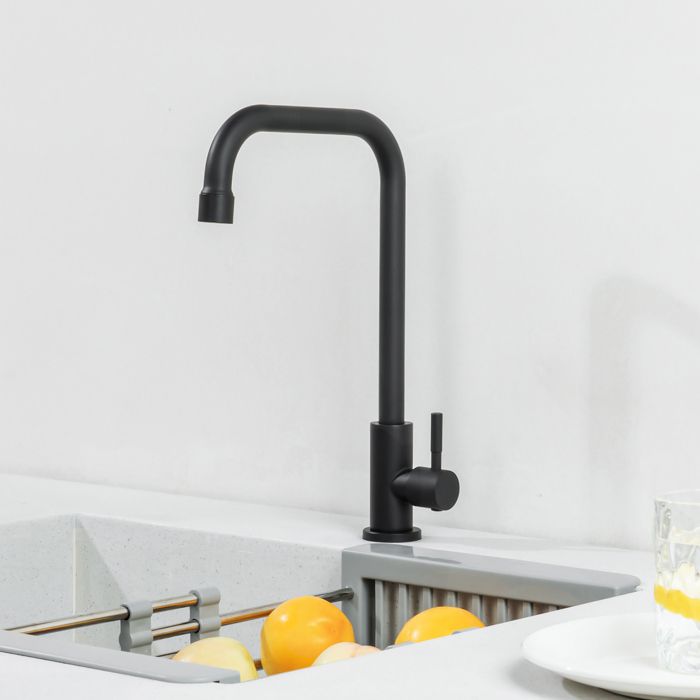 Grifo de cocina de agua fría - anycee max - monomando - acero inoxidable ne