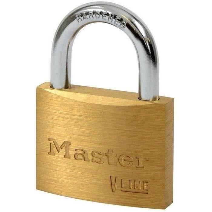 Master lock candado de latón de 50 mm con arco de 25 mm