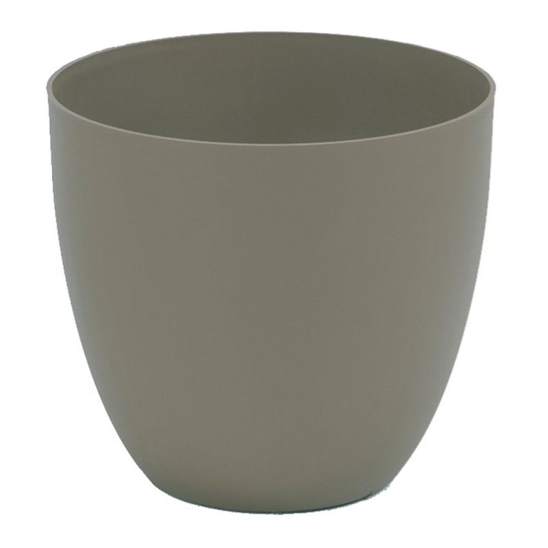 Maceta de inyección modelo cuenco color taupe ø32