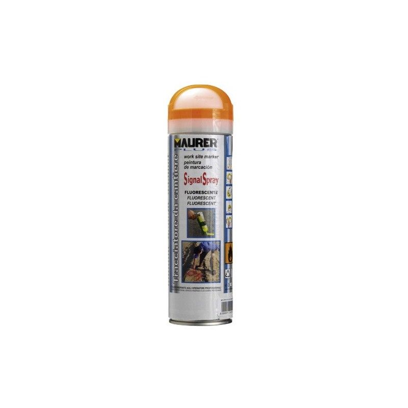Spray pintura trazador naranja fluorecente 500 ml.