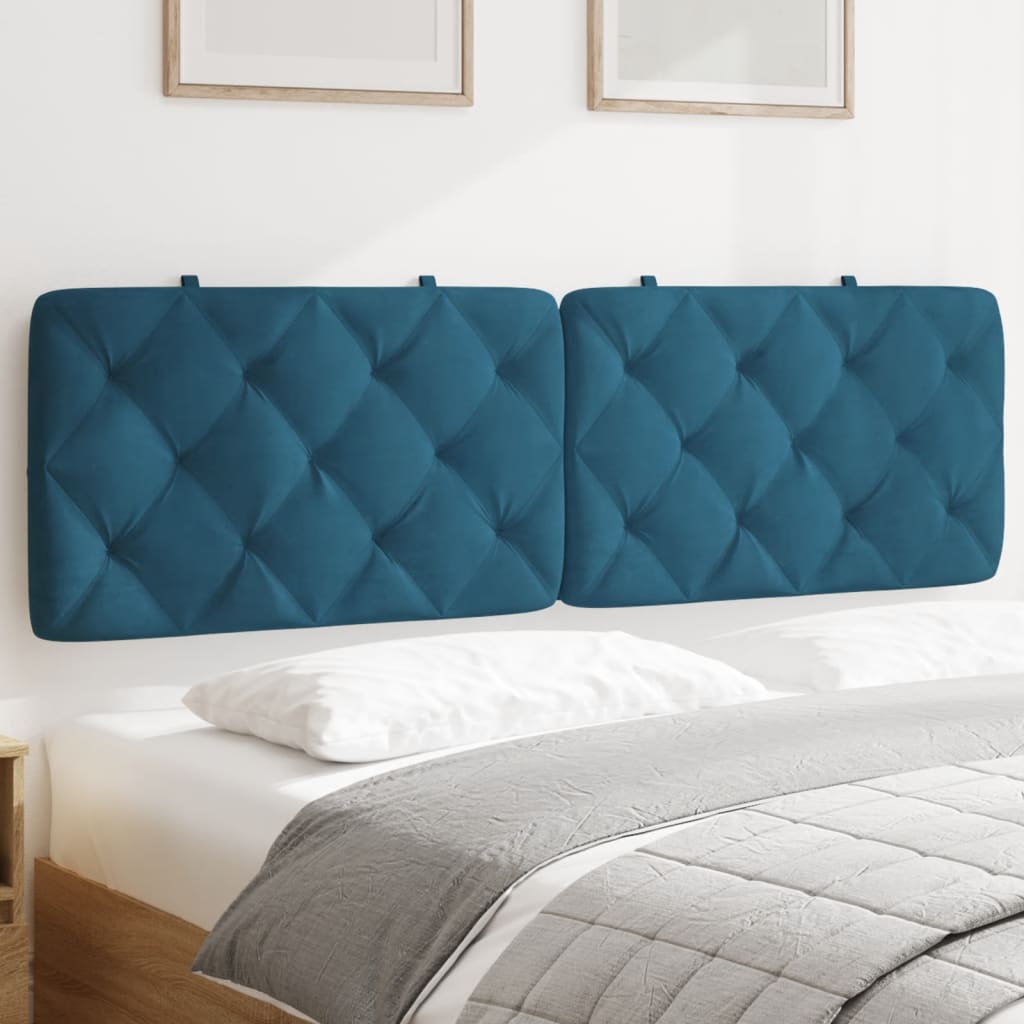 Cabecero de cama acolchado terciopelo azul 160 cm eso7000