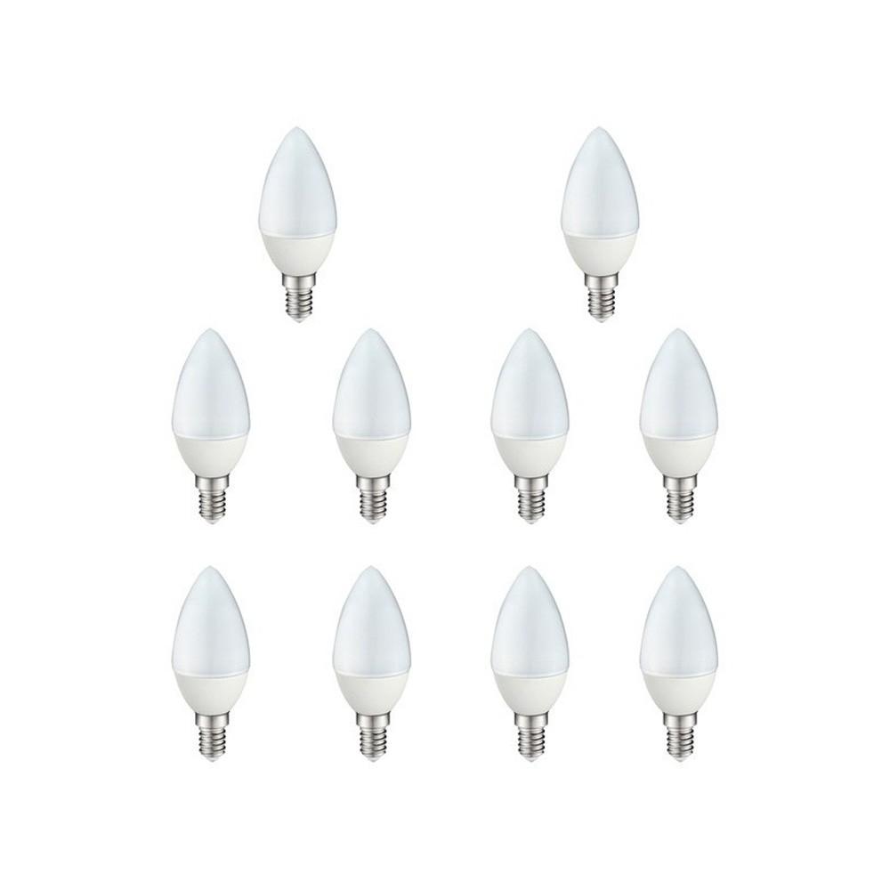 Pack 10 bombillas LED vela e14 4w luz cálida 3000k wonderlamp