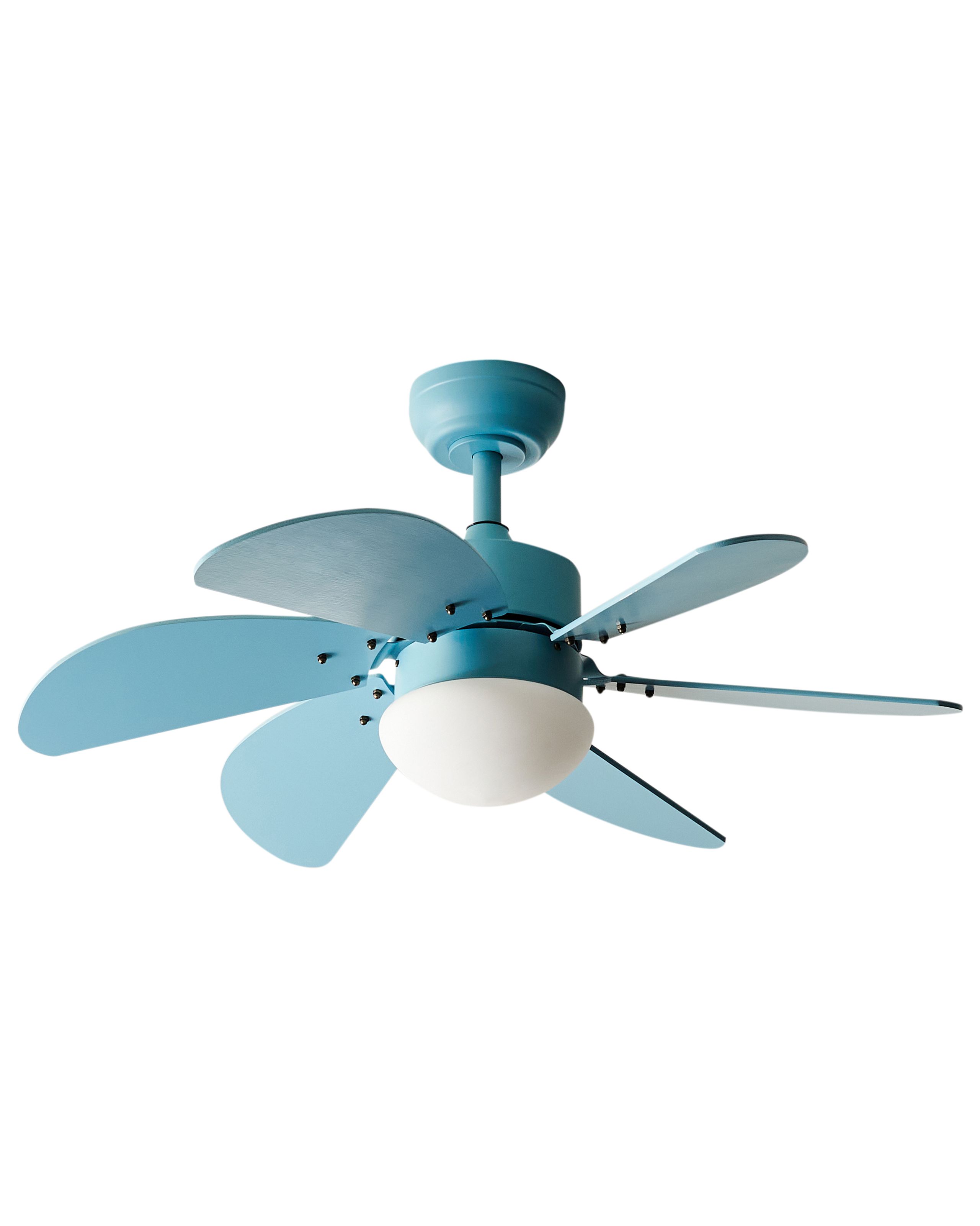 Ventilador de techo con luz logar con mando LED azul