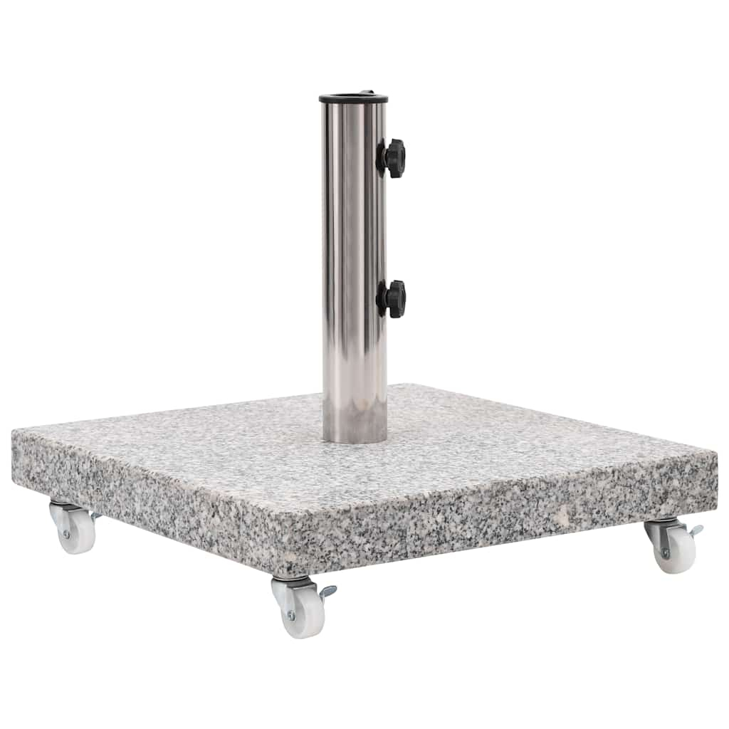 vidaXL base de sombrilla cuadrada de granito gris 30 kg