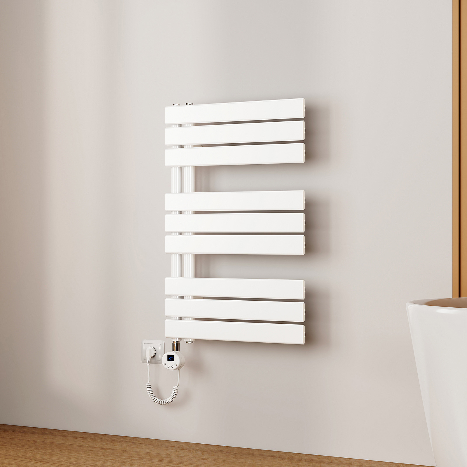 Emke toallero eléctrico 762x500 mm blanco 400w Wi-Fi detección ventana