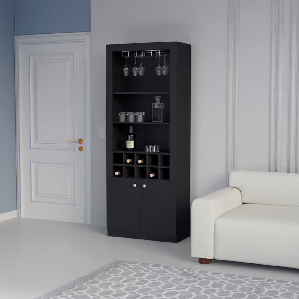 Mueble bar nebo en melamina con 4 estantes , 190 cm x 75 cm x 36.5 cm