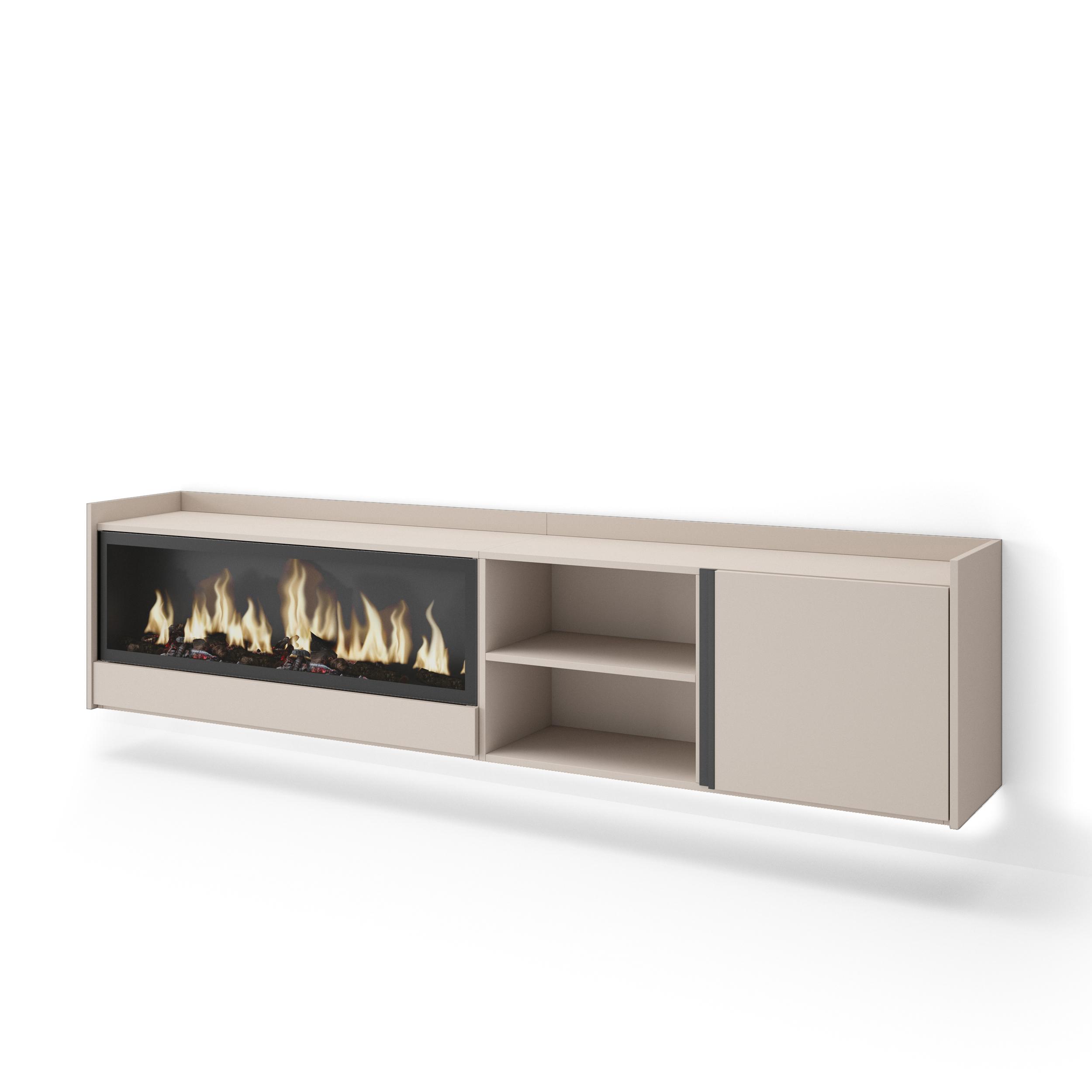 Mueble tv, televisión, chimenea eléctrica, colgado, suspendido, LED rf4822
