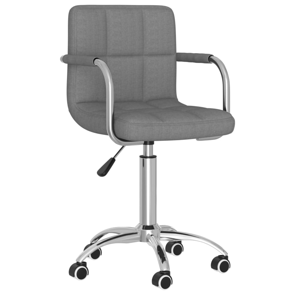 Silla giratoria de oficina/estudio tela gris claro 02_0024114