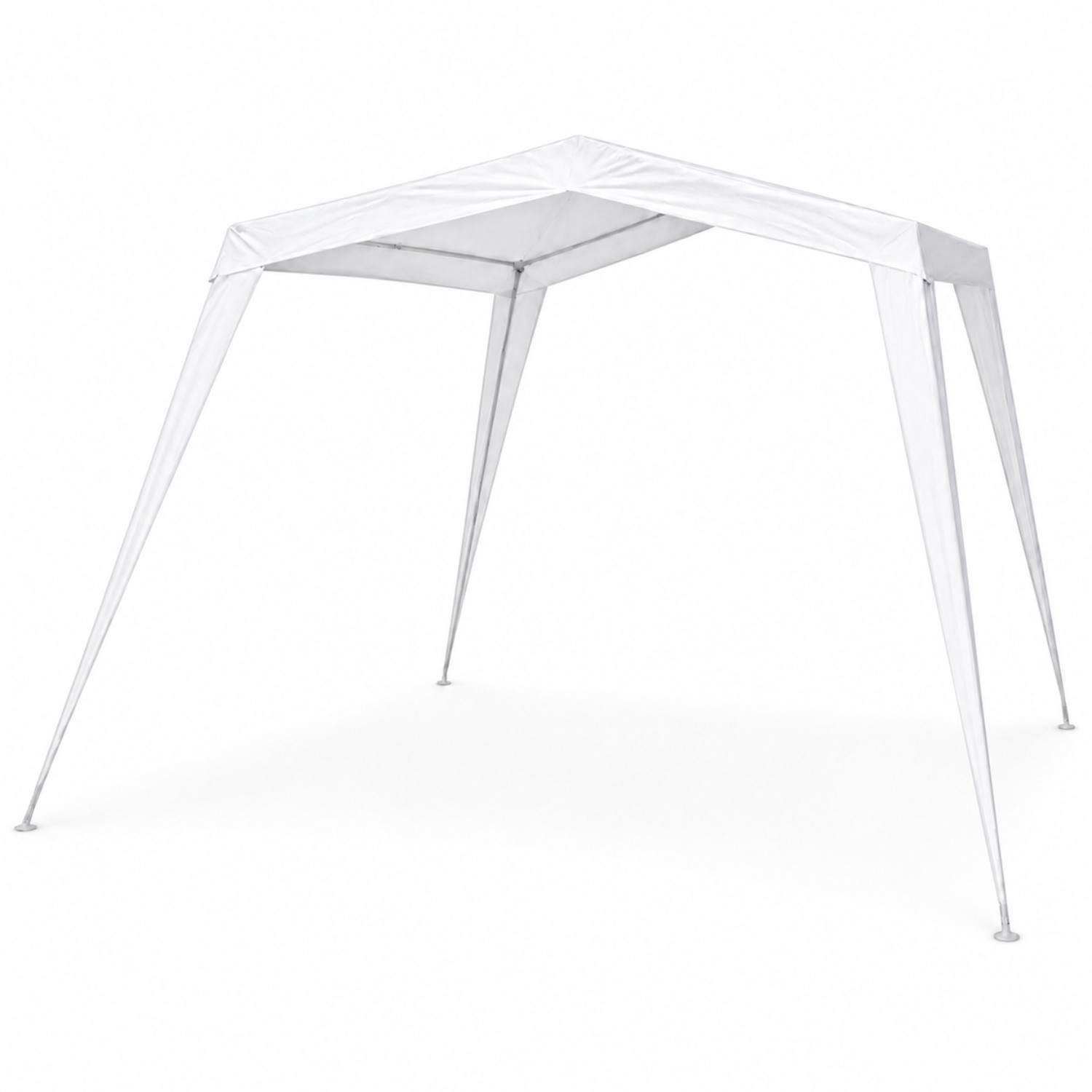 Gazebo plegable para jardín de acero 330x330x240cm blanco 7house