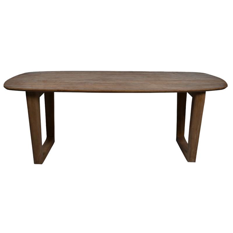 Corte-mesa de comedor 8 personas de 200 cm madera cepillada