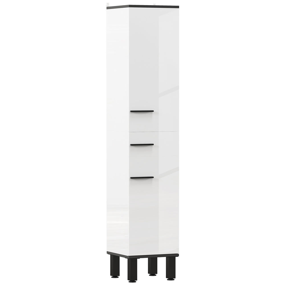 Columna para baño 34x32x170 cm color blanco Homcom, hogar - baño