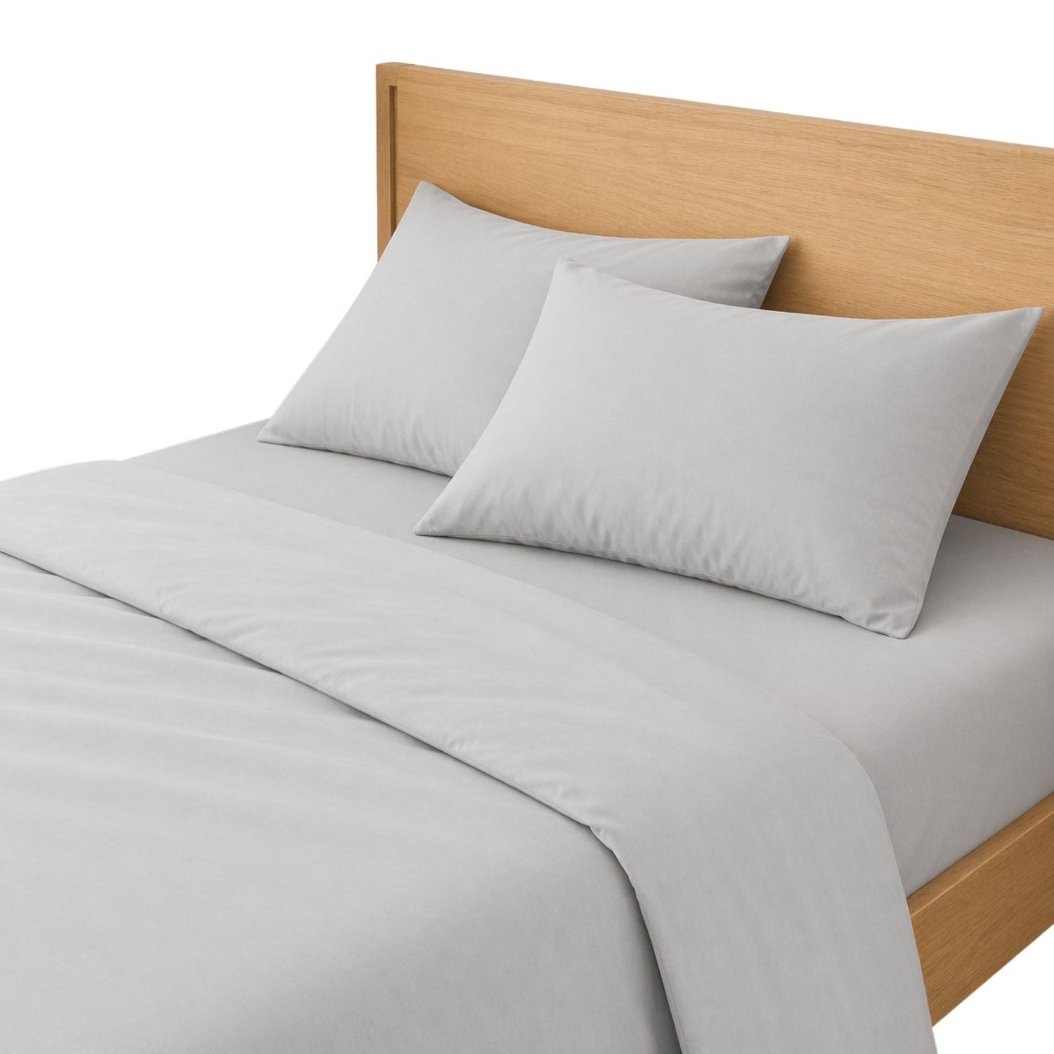 Juego de sábanas liso 100% algodón gris cama de 105cm donegal collections