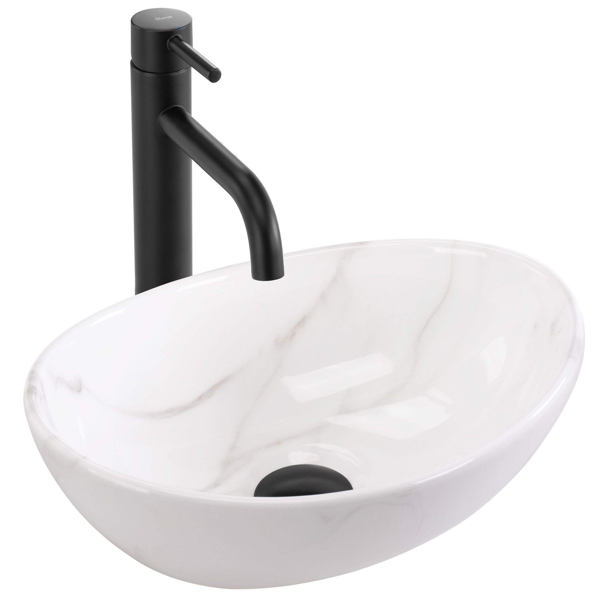 Rea lavabo sobre encimera sofia mini cloudy, 34,5x26,5x12 cm