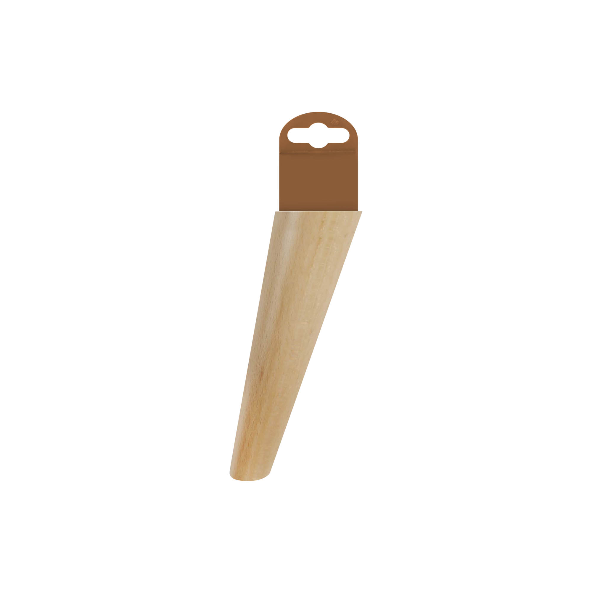 Pata para mueble rei 966 | 75x43x150 mm | laca haya transparente