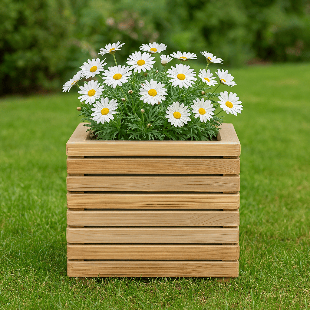 Jardinera luxe de madera tratada vidahuerto 50x50x50 cm.