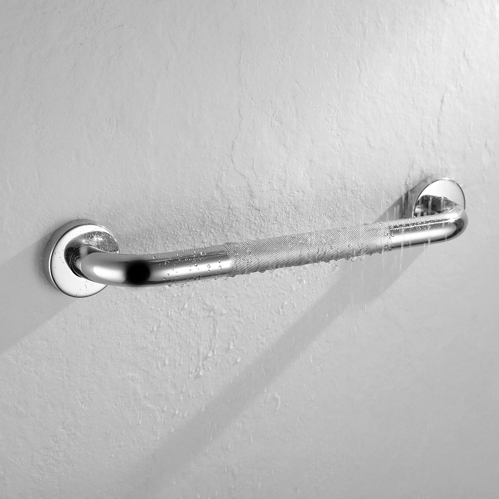 Kibath asa seguridad antideslizante de 30 cm cromo brillo de acero inox.