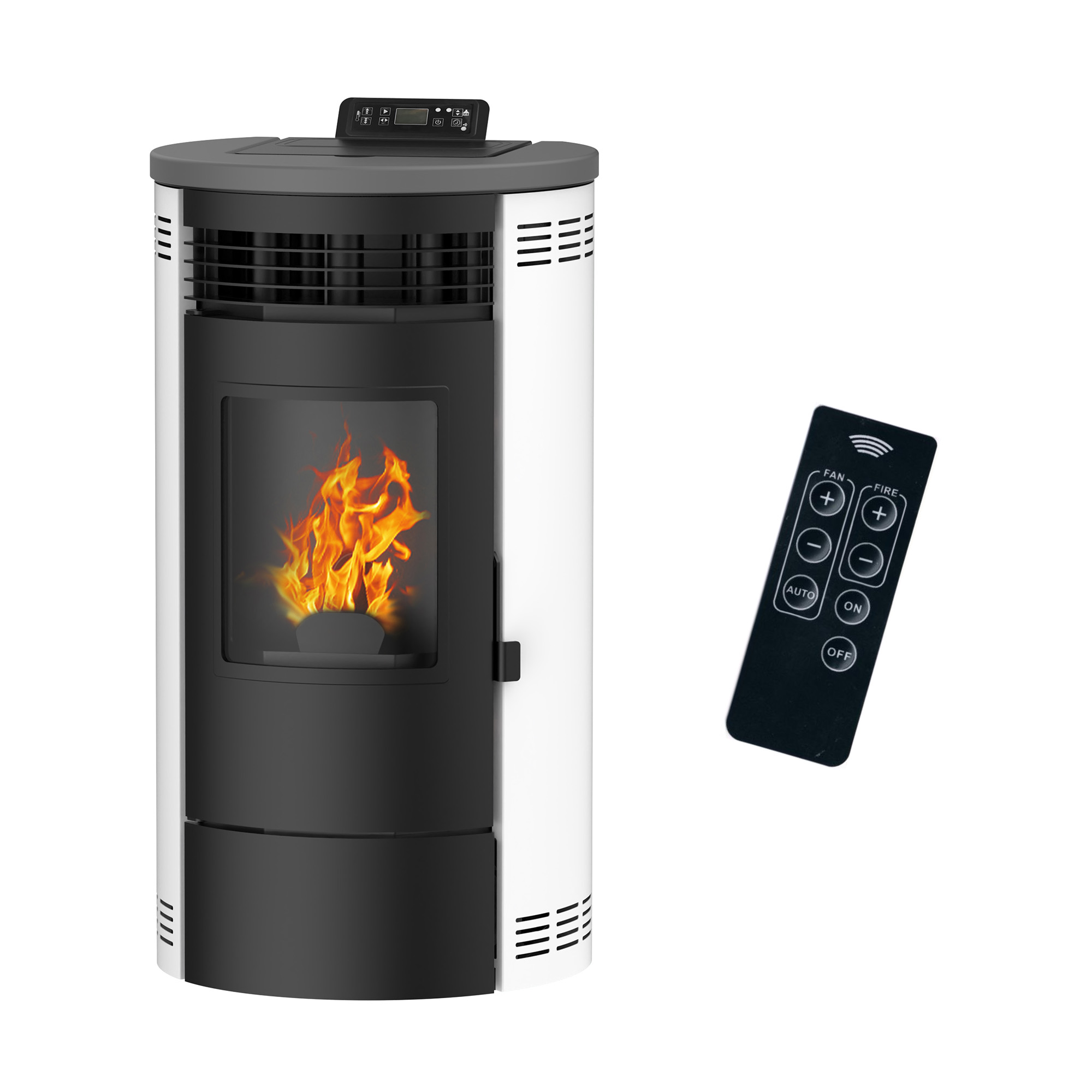 Estufa de pellets flavia 15 kw sannover blanco