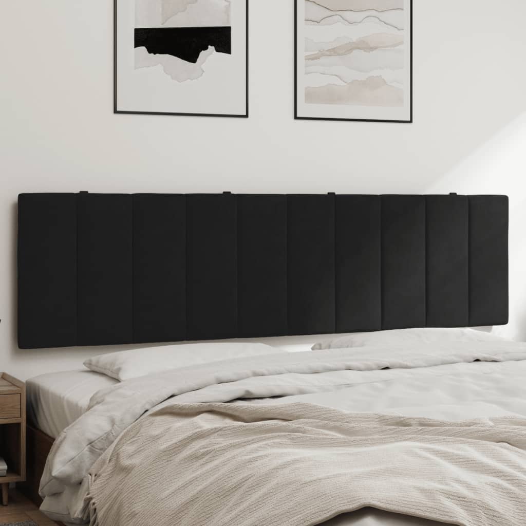 Cabecero de cama acolchado terciopelo negro 180 cm eso3945