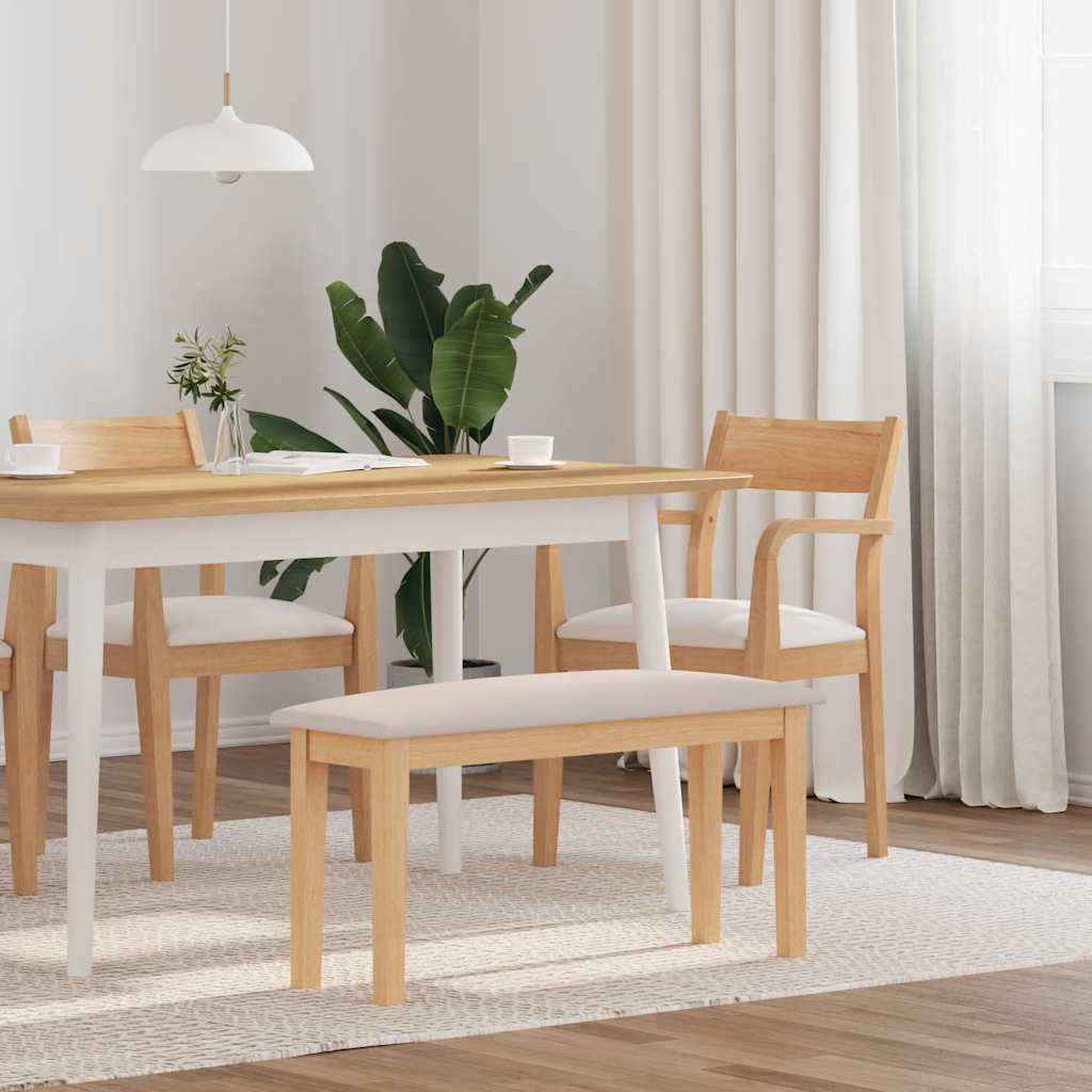 Banco 90 cm madera maciza caucho oif946544