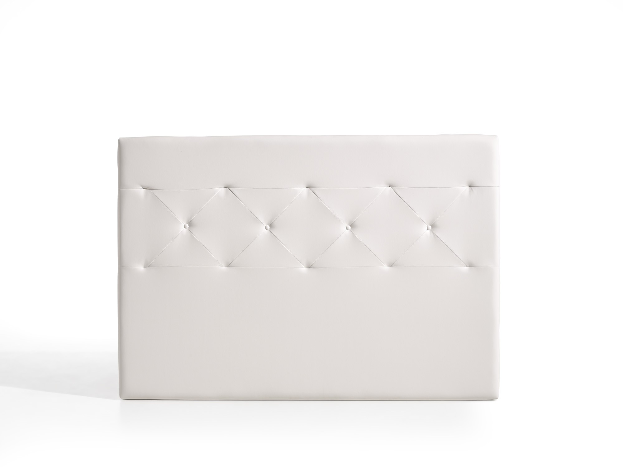 Cabecero zafiro para cama de 140 de polipiel blanco 154x115x8. Matris