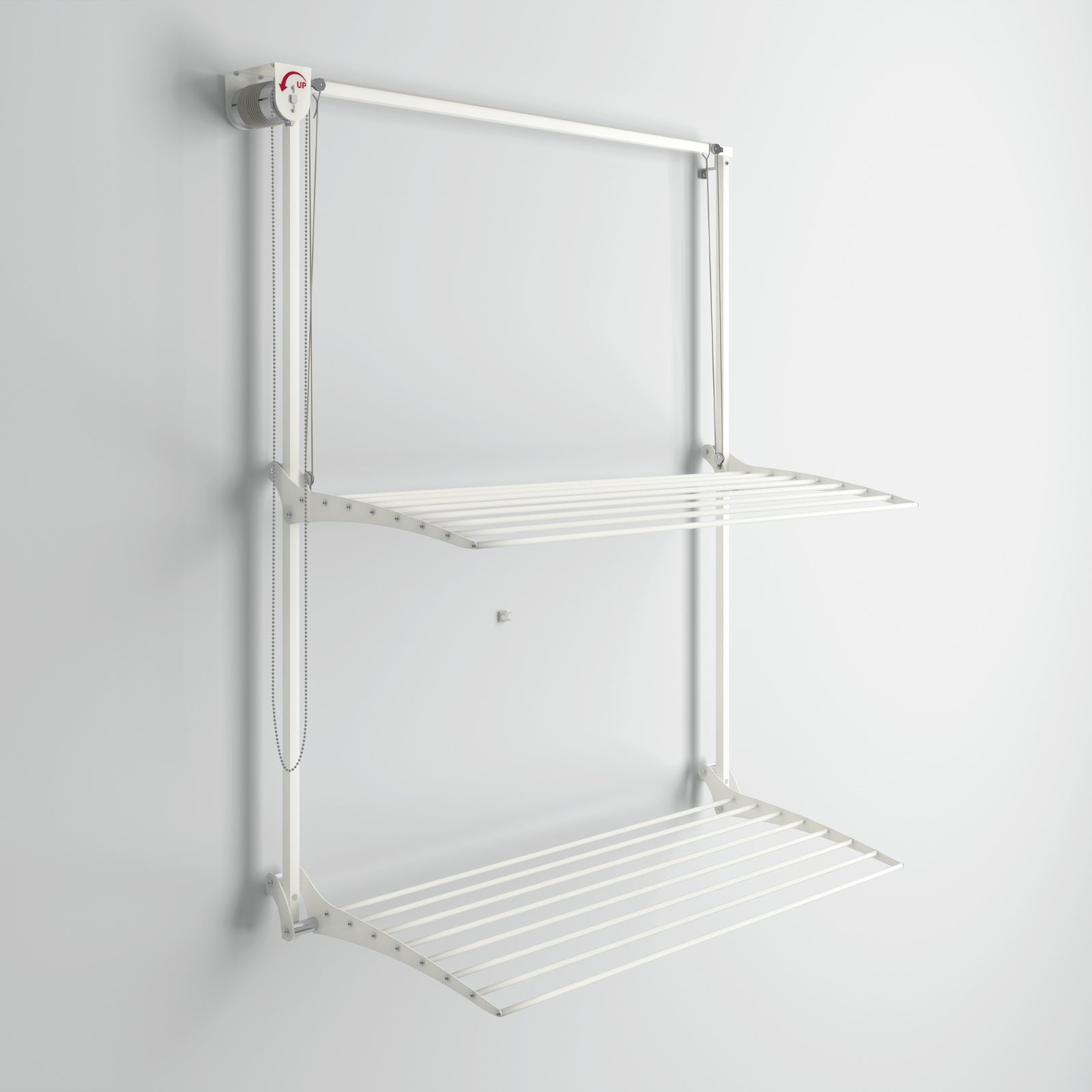 Tendedero de pared interior y exterior, 128 cm foxydry plus blanco