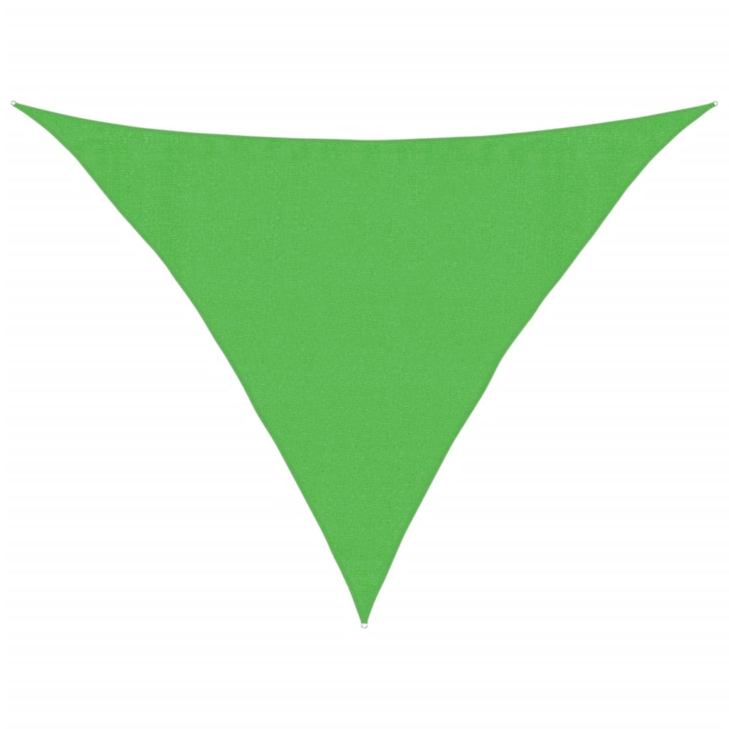 vidaXL toldo de vela hdpe verde claro 160 g/m² 3,5x3,5x4,9 m