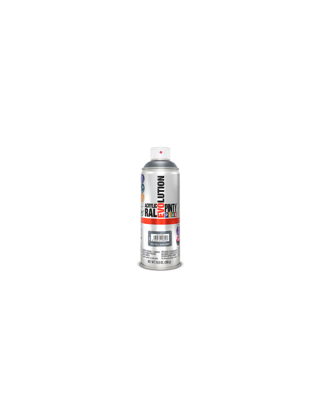 Spray acrilico brillante pintyplus ral 400 ml (ral 7011 gris hierro)
