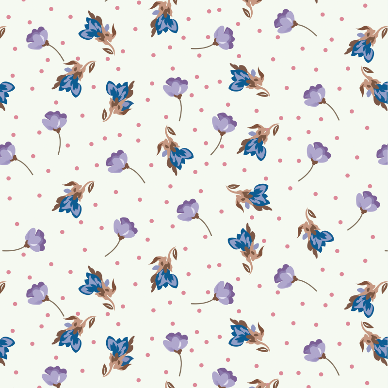 Papel pintado floral rositas moradas 60cm por 300cm