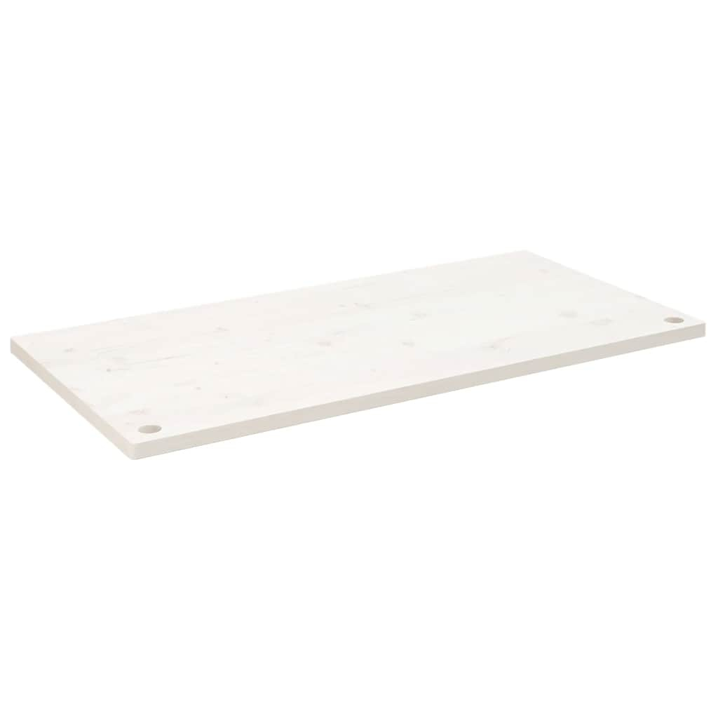 vidaXL tablero de escritorio madera maciza pino blanco 100x50x2,5 cm
