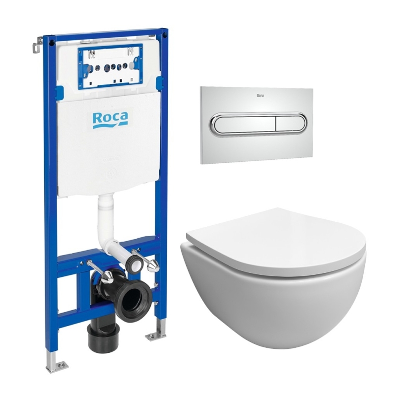 Roca duplo + pl1 dual blanco brillo + wc ab swiss soft-close
