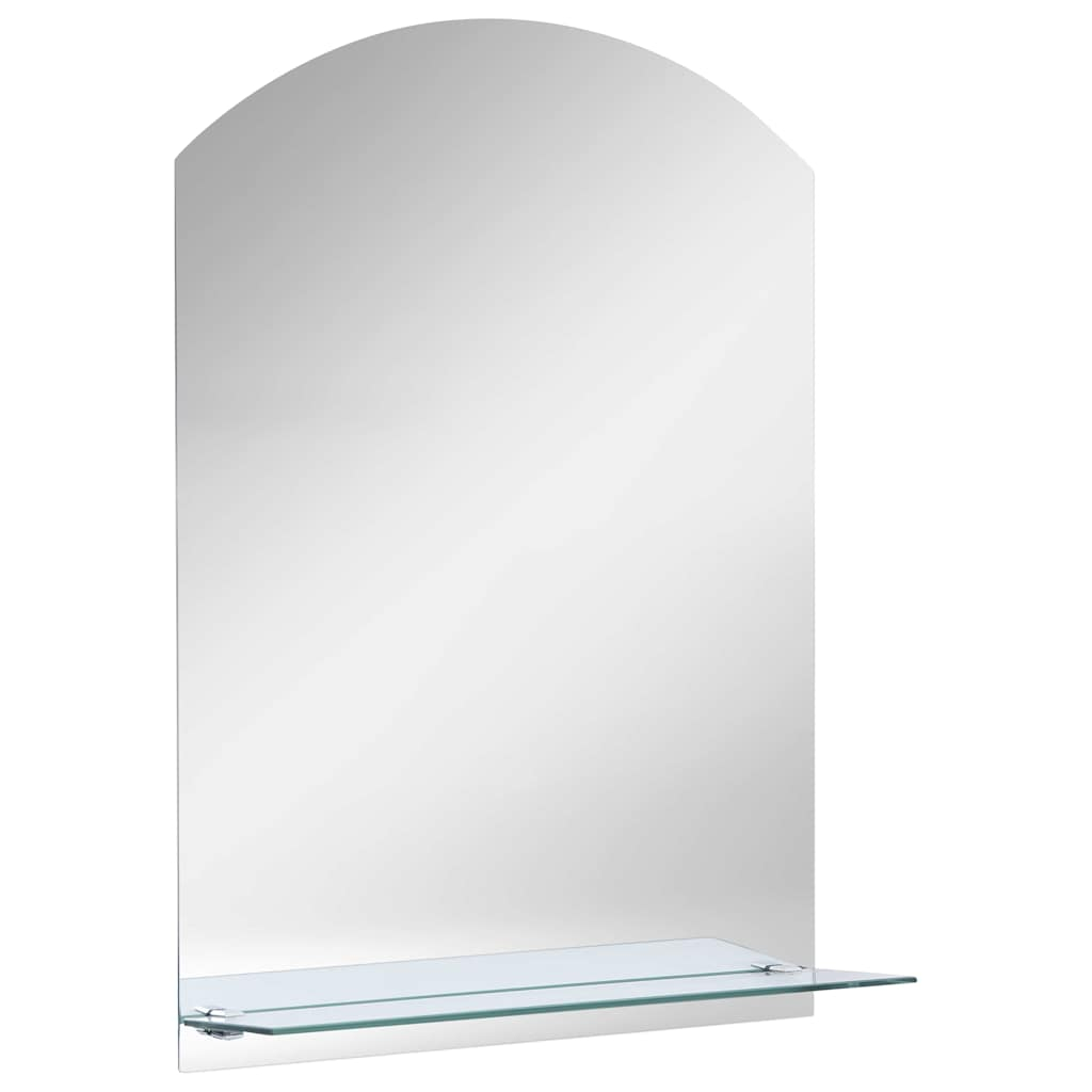 vidaXL espejo de pared con estante de vidrio templado 20x40 cm